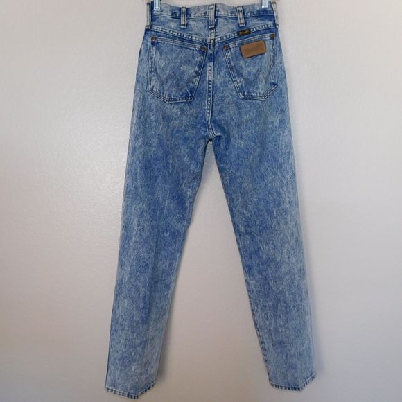 Wrangler Jeans Women Size 9 Cowboy USA Made 13MHDG Blue Acid Wash Vintage 80s - Picture 4 of 11
